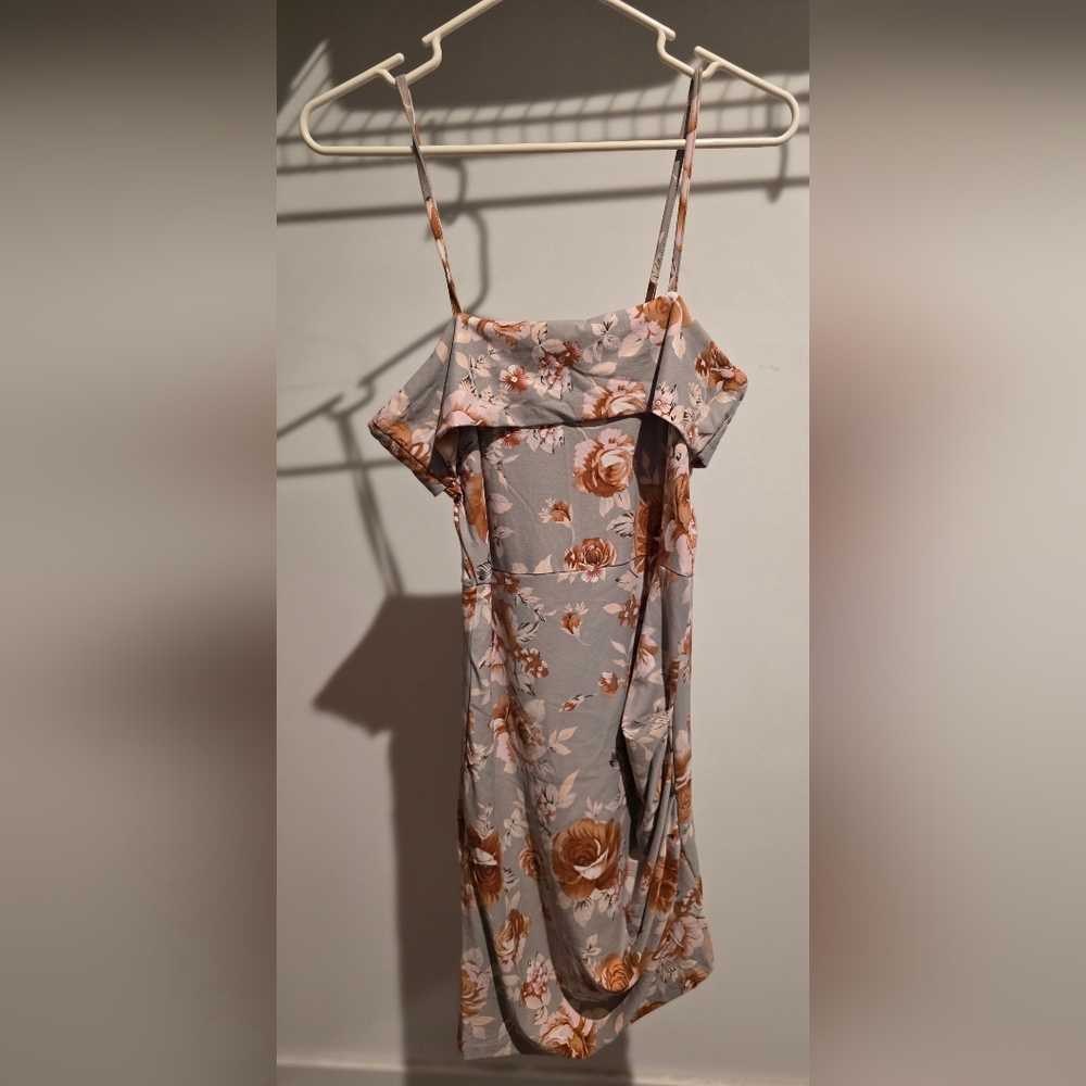 Floral Spaghetti Strap/Off The Shoulder Dress